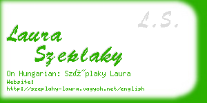 laura szeplaky business card